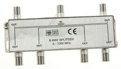6-FACH VERTEILER 5-1000MHZ MINI F-TECHNIK DÄMPFUNG: 10 DB