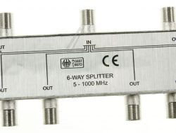 6-FACH VERTEILER 5-1000MHZ MINI F-TECHNIK DÄMPFUNG: 10 DB