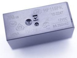 12VDC 8A-250VAC HF115FK/ 12-2Z4T RELAIS,  2 WECHSLER