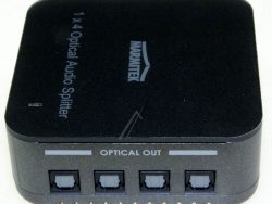 SPLIT TS14 25008205 TOSLINK SPLITTER -AUDIO VERTEILER – OPTISCHES – 1 EIN/ 4 AUS – DOLBY DIGITAL – DTS – SPDIF WEICHE