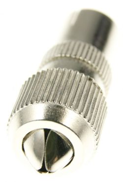 KOAXKUPPLUNG 9,5MM SCHRAUBBAR GERADE VOLLMETALL