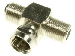 F 95 F- T-STÜCK,  1X F-STECKER-2X F-KUPPLUNG
