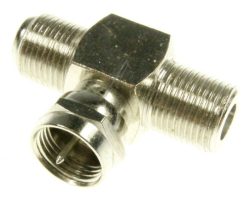 F 95 F- T-STÜCK,  1X F-STECKER-2X F-KUPPLUNG