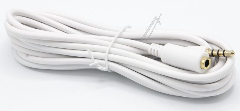 KLINKENVERLÄNGERUNG 4-POL. 3,5MM STECKER/ BUCHSE WEISS 3,0M
