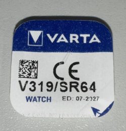 SR64 V319 1,55V-16MAH SILBEROXID LOSE KNOPFZELLE VARTA 5,8X2,7MM