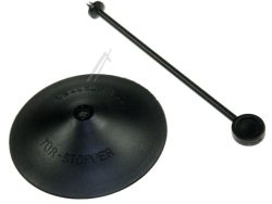 DOOR-STOP TÜRSTOPPER PROFI Ø 12CM SCHWARZ – MIT GRIFFSTAB