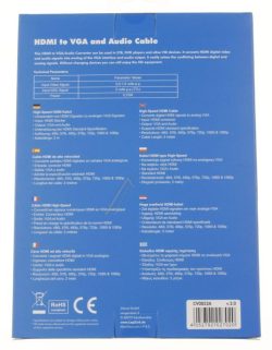 CV0052A HDMI TO VGA WITH AUDIO CABLE,  2M,  BLACK