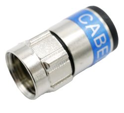 OVZ 027 22505085 PUSH-ON F-STECKER,  F. 2-FACH GESCHIRMTES KABEL BLAU