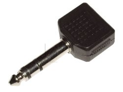 6,35MM-KLINKENSTECKER/ 2X3,5MM-KLINKENKUPPLUNG STEREO