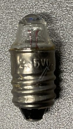2,5V-0,3A-0,75W E10-SKALENLÄMPCHEN,  LINSE