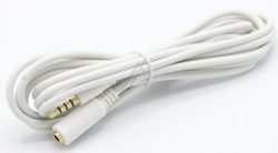 KLINKENVERLÄNGERUNG 4-POL. 3,5MM STECKER/ BUCHSE WEISS 2,0M