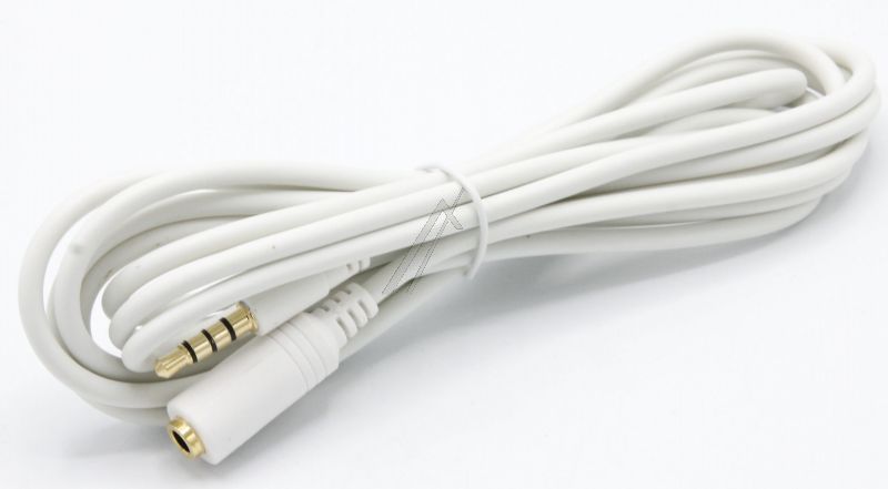 KLINKENVERLÄNGERUNG 4-POL. 3,5MM STECKER/ BUCHSE WEISS 2,0M