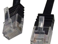 PATCHKABEL CAT6, RJ45, U/ UTP,  SCHWARZ,  0,5M,  SLIM