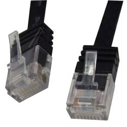 PATCHKABEL CAT6, RJ45, U/ UTP,  SCHWARZ,  0,5M,  SLIM