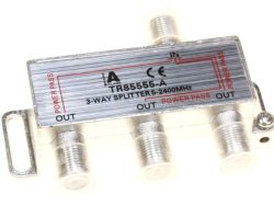 3-FACH VERTEILER SAT 5-2450MHZ MINI F-TECHNIK 3XDC PASS