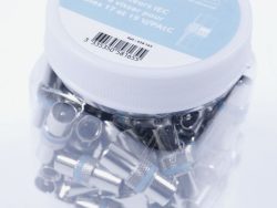 058165 BOÎTE DE 50 CONNECTEURS COAXIAL MÂLES 9,5MM À VISSER POUR CÂBLES 17 ET 19 V/ PATC