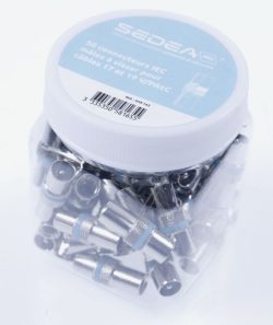 058165 BOÎTE DE 50 CONNECTEURS COAXIAL MÂLES 9,5MM À VISSER POUR CÂBLES 17 ET 19 V/ PATC