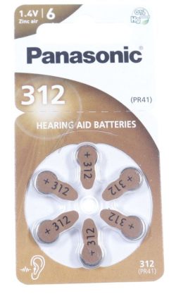 PR312 PR-312(41)/ 6LB ZINK-LUFT HÖRGERÄTEBATTERIEN 1,4V,  170MAH 6ER BLISTER