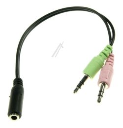 ADAPTER ZA SLUŠALICE,  3,5 MM UTIČNICA 4PIN > 2X 3,5 MM 3 PIN