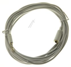 KLINKENVERLÄNGERUNG 4-POL. 3,5MM STECKER/ BUCHSE WEISS 3,0M