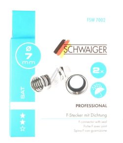 FSW7002531 F-STECKER: 7,0MM/ WETTERSCHUTZ/ 2ER SET,  SILBER