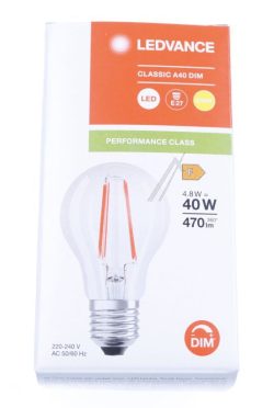 LEDCLA40DIM 4.8 LED CLASSIC A DIM P 4.8W 827 FIL CL E27