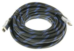 HDMI CABLE WITH METAL PLUG AND BLACK BLUE 10M