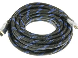 HDMI CABLE WITH METAL PLUG AND BLACK BLUE 10M