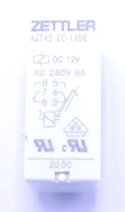 12VDC 8A-250VAC AZ742-2C-12DE RELAIS,  2 WECHSLER