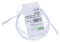 USB-C KABL ZA PUNJENJE,  2.0, ABS,  BELI,  1,5M
