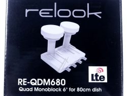 RE-QDM680 MONOBLOCK LNB QUAD 6° 23/ 40MM FEED