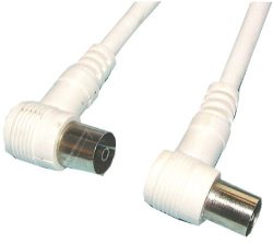 ANTENNENKABEL 2,5M WEISS ST-KUPP WINKELSTECKER