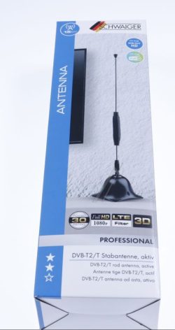 ANT02DTA031 DVB-T-STUB ANTENA: AKTIVNA/ UNUTRAŠNJA,  CRNA