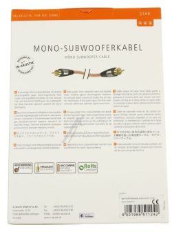 STAR 003083101 MONO-SUBWOOFERKABEL,  CINCH  CINCH,  6,0 MM LÄNGE 10 METER