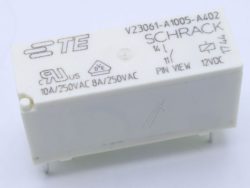 12VDC 8A-250VAC V23061-A1005-A402 RELAIS,  1 SCHLIESSER,  2-1393222-3