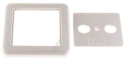 GDZ 200 22520066 ABDECKPLATTE,  2-LOCH,  2-TEILIGREINWEISS,  75X75