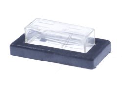 22-017.0067 SCHUTZKAPPE PVC 1-POL TRANSPARENT SCHWARZ 11X30