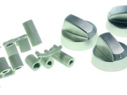 UNIVERSAL KNEBEL SATZ FÜR GASHERDE SILBER/ GRAU