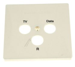 ESZ 54 274453 ABDECKPLATTE 3-LOCH FÜR MODEM-STECKDOSE BEDRUCKT MIT TV/ DATA