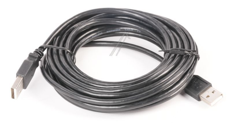 USB-A VERBINDUNGSKABEL,  2.0, SCHWARZ,  5M