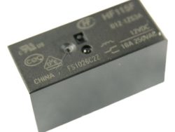 12VDC 16A-250VAC HF115F/ 012-1ZS3A RELEJ,  1 PREKIDAČ