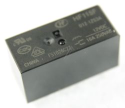 12VDC 16A-250VAC HF115F/ 012-1ZS3A RELEJ,  1 PREKIDAČ
