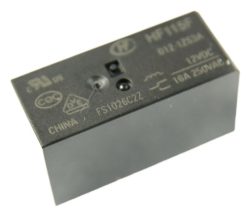 12VDC 16A-250VAC HF115F/ 012-1ZS3A RELEJ,  1 PREKIDAČ