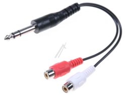 KLINKENSTECKER 6,3MM – 2 CINCHBUCHSE,  0,2M