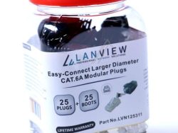 LVN125311 LANVIEW EASY-CONNECT RJ45 CAT. 6A /  CAT. 7 STP STECKER FÜR AWG 22-24, (25 STÜCK)