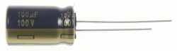 100UF-100V EEUFC2A101 ELKO RADIAL PAN 105° 12,5X20MM -ROHS-