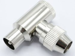 ISV 130 00620551 IEC-AUFDREHSTECKER,  90°,  FÜR KOAXIALKABEL MIT DURCHMESSER 3,