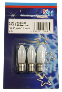 10-55VAC-0,1W 57691 LED-TOP-IZDUENA LAMPA PROZIRNA 3KOM-BLISTER