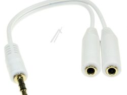 3,5MM-KLINKENSTECKER/ 2X3,5MM-KLINKENKUPPLUNG 0,2M,  WEISS