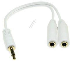 3,5MM-KLINKENSTECKER/ 2X3,5MM-KLINKENKUPPLUNG 0,2M,  WEISS